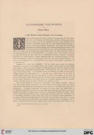Jugendwerke von Rubens