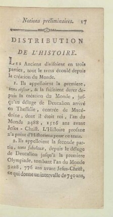 Distribution de l'Histoire