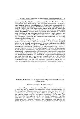 Bittorfs "Mithodik des evangelischen Religionsunterrichts in der Volksschule"