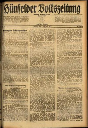 Ausgabe vom Freitag, den 03. Oktober 1919.