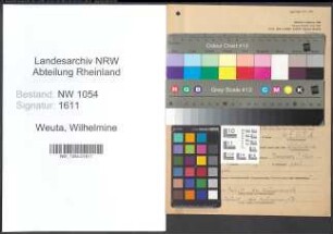 Entnazifizierung Wilhelmine Weuta , geb. 19.01.1892 ()