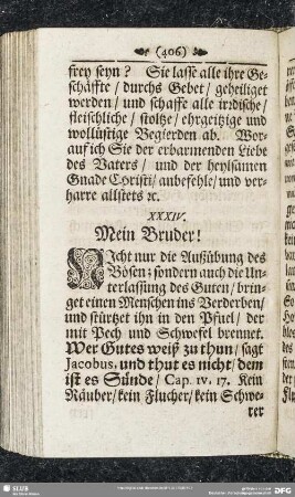 XXXIV. Daß man nicht nur das böse lassen, sondern auch da gute thun müsse