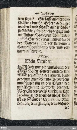 XXXIV. Daß man nicht nur das böse lassen, sondern auch da gute thun müsse