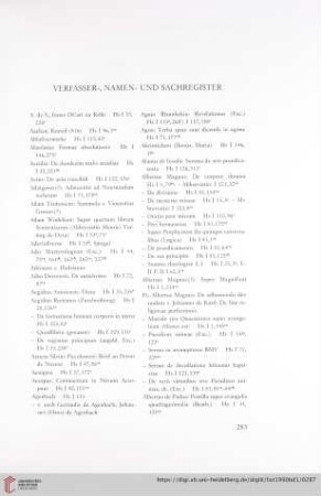 Verfasser-, Namen- und Sachregister