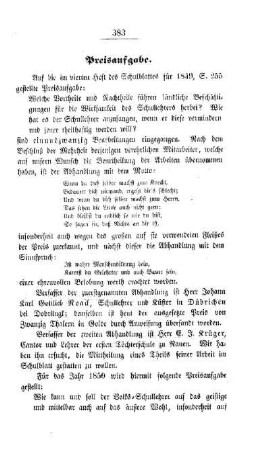 Preisaufgabe