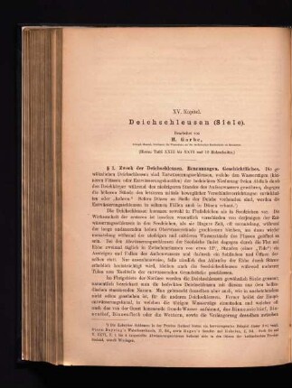 XV. Kapitel. Deichschleusen (Siele).