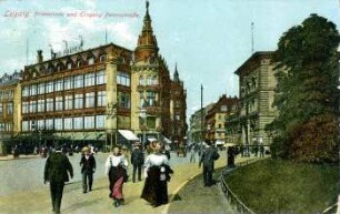 Leipzig: Promenade und Eingang Petersstraße