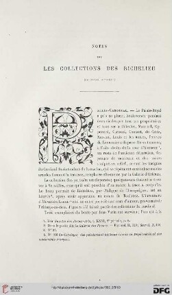 2. Pér. 26.1882: Notes sur les collections des Richelieu, [2]