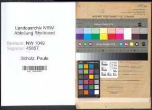 Entnazifizierung Paula Scholz , geb. 02.11.1896 ()