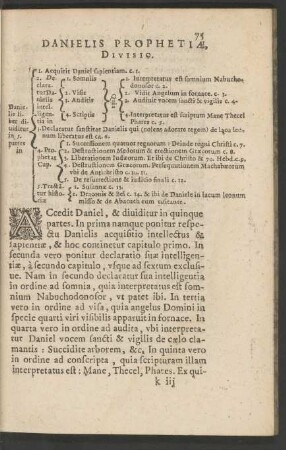 Danielis Prophetiae, Divisio.