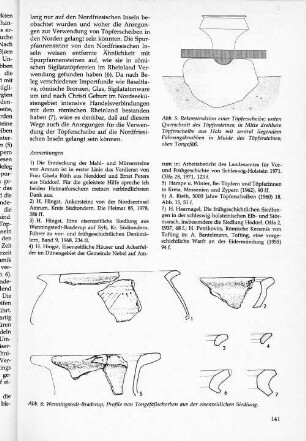 Wenningstedt-Braderup; Profile von Tongefäßscherben aus der eisenzeitlichen Siedlung