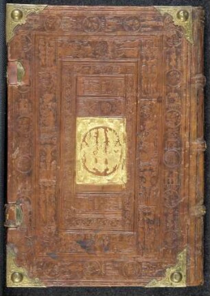 Bucheinband hinten mit Wappen der Pfalz