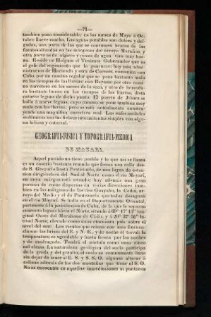 Geografía física y topografía-médica de Mayarí.