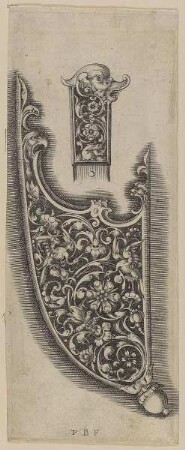 Messergriff/Messerscheide, Blatt aus der Folge "Varii Generis Opera Aurifabris Necessaria"