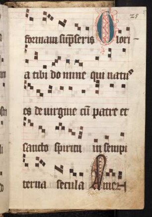 Zierinitiale: G(loria); Cadelle: A(men)