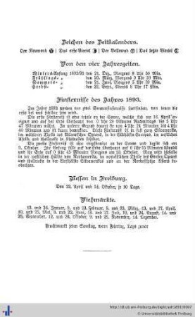 Erläuternde Bemerkungen, Kalender, Kalender der Juden, städtische Zeitrechnung, europäische Fürsten, Genealogie.