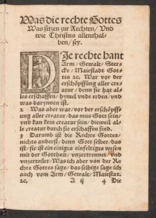 Was die rechte Gottes Was sitzen zur Rechten/ Und wie Christus allenthalben/ sey.
