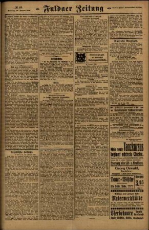 Zweite Ausgabe vom Samstag, den 24. Januar 1920.