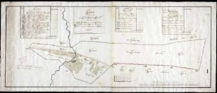 Triebgrenze zwischen Mengen, Hohentengen, Beizkofen und Ölkofen Maßstab ca. 1 : 4000 Zeichner: Gönner und Bauknecht col. handgez.