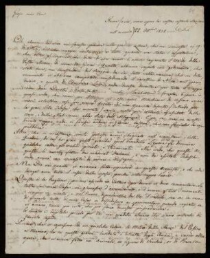 Brief von P. Palazzi [?] an Franz und Johannes Riepenhausen, Rom, 22.10.1808