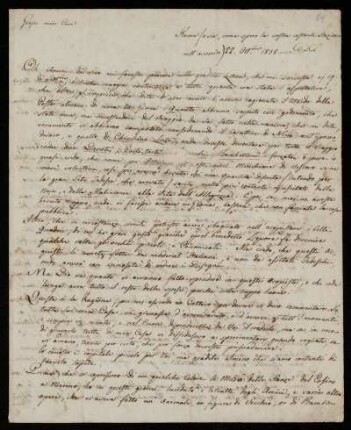 Brief von P. Palazzi [?] an Franz und Johannes Riepenhausen, Rom, 22.10.1808