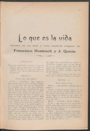 Lo que es la vida : Drama en un acto y tres cuadros