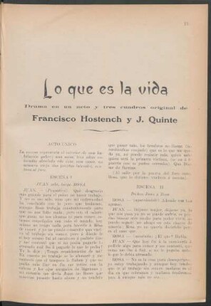 Lo que es la vida : Drama en un acto y tres cuadros