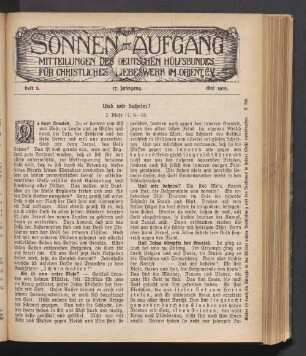 Heft 8. 17. Jahrgang. Mai 1915