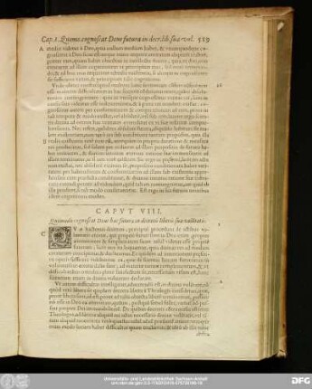 Caput VIII. Quodmodò cognoscat Deus haec futura in decretis liberis sua volu[n]tatis.