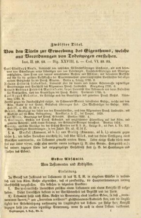Zwölfter Titel. Von den Titeln zur Erwerbung des Eigenthums