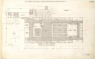Gsaenger, Gustav; Augsburg (Bayern); Kongress- und Konzerthalle, Neubau - Grundriss EG