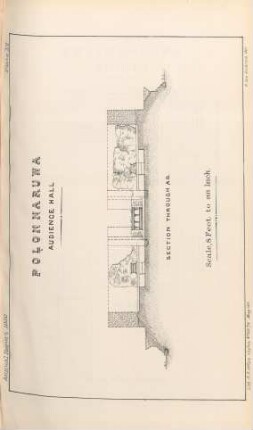 Plate XV. Polonnaruwa. Audience Hall. Section through AB