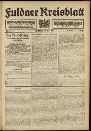 Ausgabe vom Mittwoch, den 24. Juli 1918.