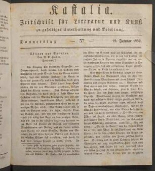 Ausgabe vom 16. Januar 1832.
