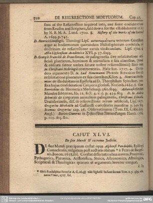 Caput XLVI. De fine Mundi & extremo Iudicio