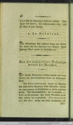 Von den verschiedenen Nahrungsmitteln der Menschen