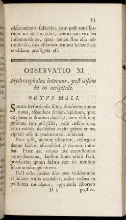 Observatio XI. - Observatio XX.
