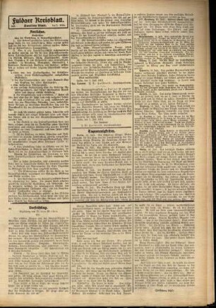 Zweite Ausgabe vom Mittwoch, den 16. Juli 1913.