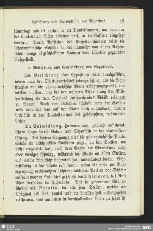 4. Belichtung und Entwicklung des Negatives
