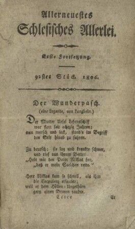 92stes Stück. 1806.