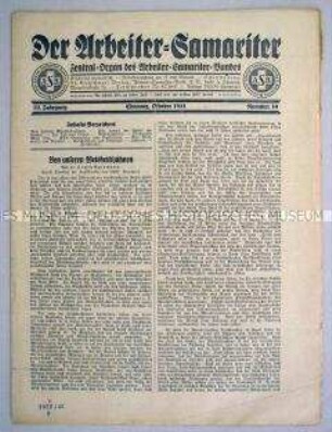 Monatszeitung "Der Arbeiter-Samariter" u.a. zu zahnmedizinischen Fragen