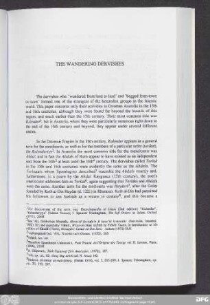The Wandering Dervishes