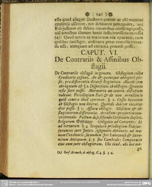 Caput. VI. De Contrariis & Affinibus Obstagii