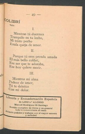 Colibrí : Vals