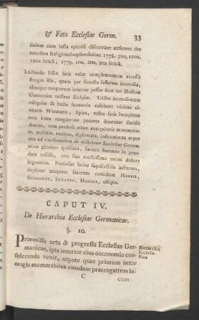 Caput IV. De Hierarchia Ecclesiae Germanicae