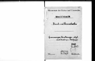 Einstellung, Ernennung, Versetzung, Höhergruppierung von Universitätsbediensteten (Allgemeines)