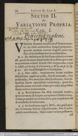 Sectio II. De Variatione Propria