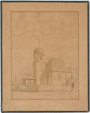 Bestelmeyer, German; Murnau am Staffelsee (Bayern); Ev. Kirche und Pfarrhaus - Außenansicht (Perspektive)