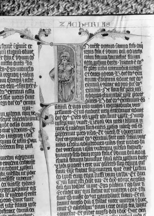 Biblia / Bibel / bible Kunše olta^B0řníka — Initale I mit Darstellung des Zacharias, Folio 274r