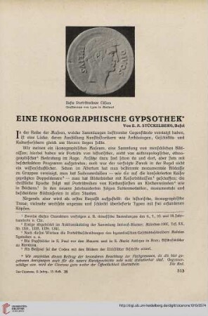 2: Eine ikonographische Gypsothek